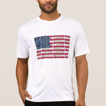 Camiseta de la bandera estadounidense de la actuac