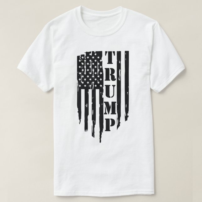 Camiseta de la bandera estadounidense de Trump (Diseño del anverso)
