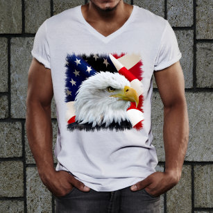 Camiseta de la bandera estadounidense del águila