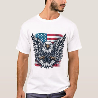 Camiseta de la bandera estadounidense del águila c