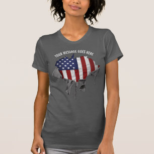 Camiseta de la bandera estadounidense destrozada, 