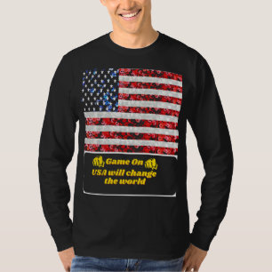 Camiseta de la bandera estadounidense Sequin