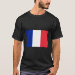 Camiseta de la bandera francesa (Francia)<br><div class="desc">Este diseño presenta la bandera nacional de Francia (oficialmente República Francesa, República Francesa), país conformado por la Francia metropolitana en Europa Occidental y varias regiones y territorios de ultramar. El área metropolitana de Francia se extiende desde el mar Mediterráneo hasta el Canal de la Mancha y el Mar del Norte,...</div>