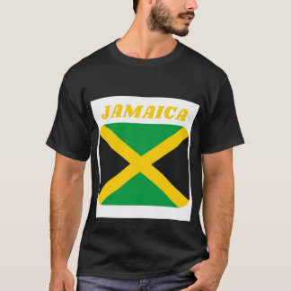 Camiseta de la bandera jamaiquina de la manga cort