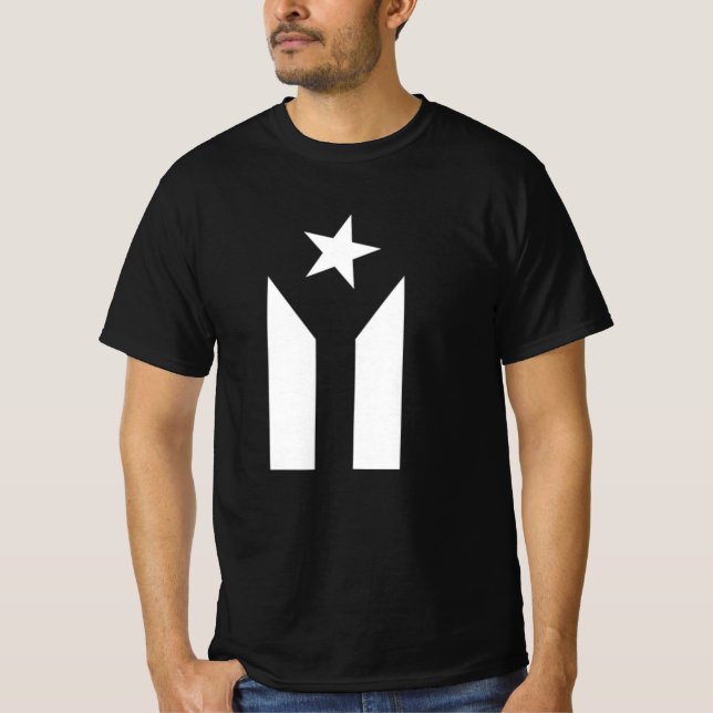 Camiseta de la BANDERA NEGRA DE PUERTO RICO (Anverso)