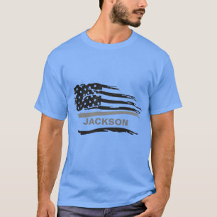 Camiseta de la bandera ondulada de las correccione