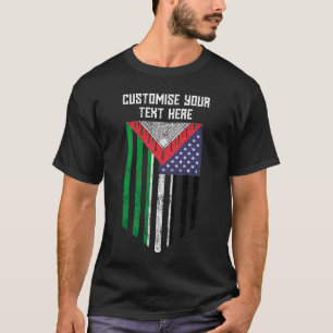 Camiseta de la bandera palestino americana - Salva