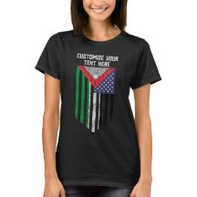 Camiseta de la bandera palestino americana - Salva