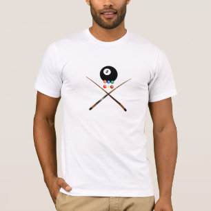 camiseta de la bandera pirata del billar de la