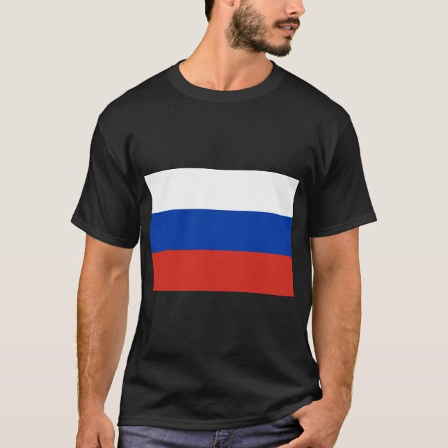 Camiseta de la bandera rusa (Rusia) (Anverso)