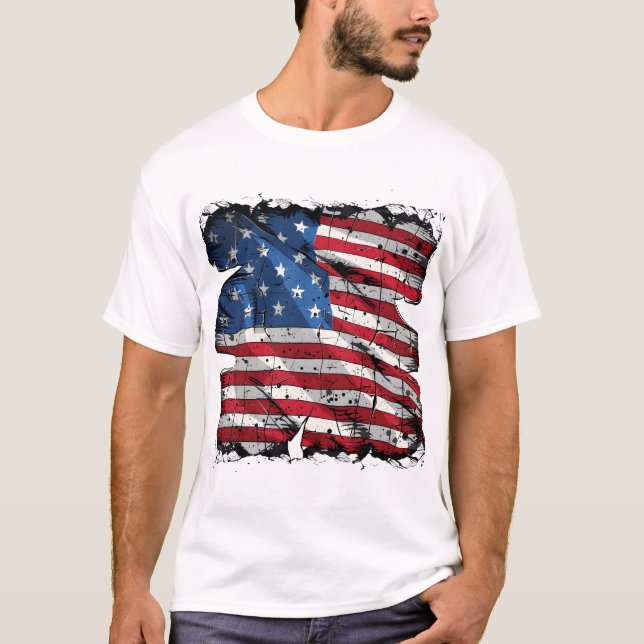 Camiseta de la bandera táctica de Estados Unidos r (Anverso)