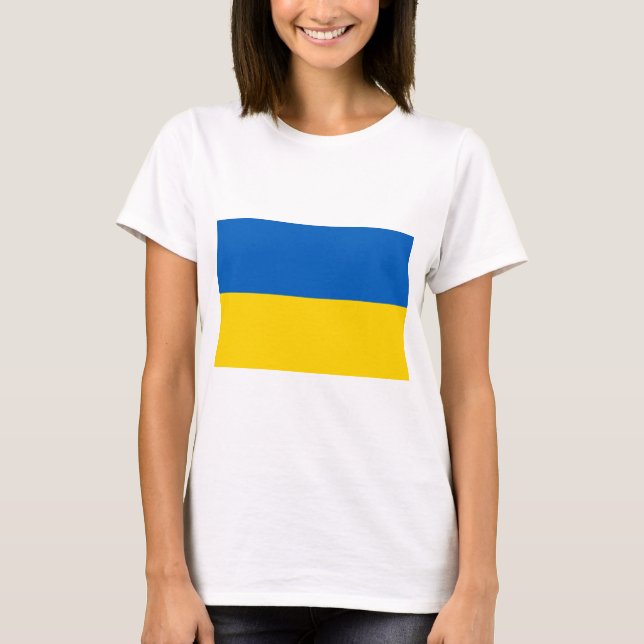 Camiseta de la bandera ucraniana (Ucrania) (Anverso)