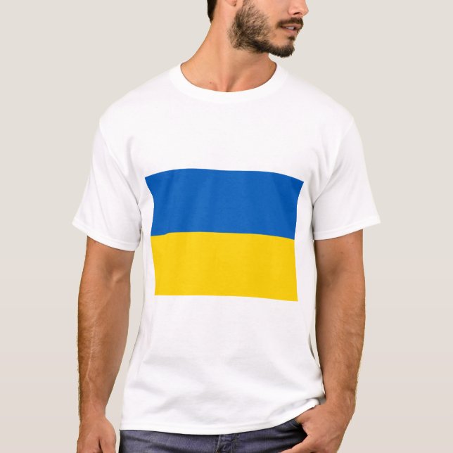 Camiseta de la bandera ucraniana (Ucrania) (Anverso)