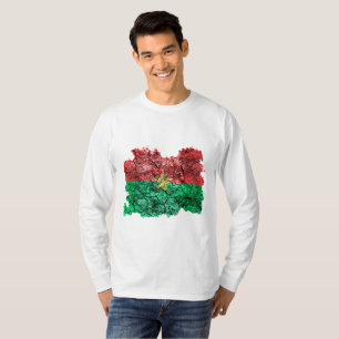 Camiseta de la bandera vintage de Burkina Faso