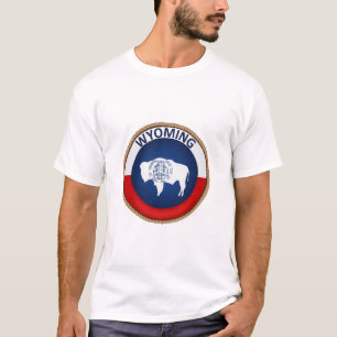 Camiseta de la bandera Wyoming