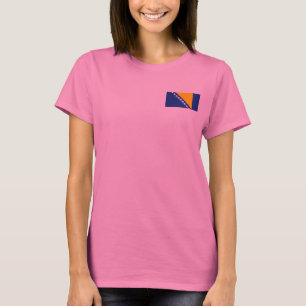 Camiseta de la bandera y el mapa de Bosnia Herzego