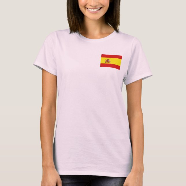 Camiseta de la bandera y el mapa de España (Anverso)
