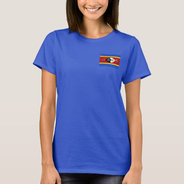 Camiseta de la bandera y el mapa de Eswatini (Anverso)