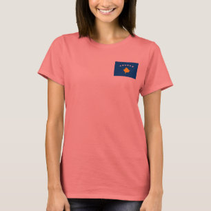 Camiseta de la bandera y el mapa de Kosovo
