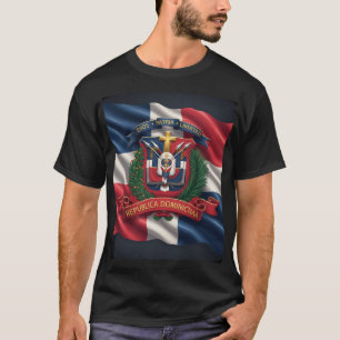 Camiseta de la Bandera y Escudo Dominicano