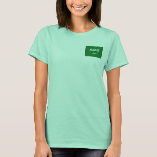Camiseta de la bandera y mapa de Arabia Saudita