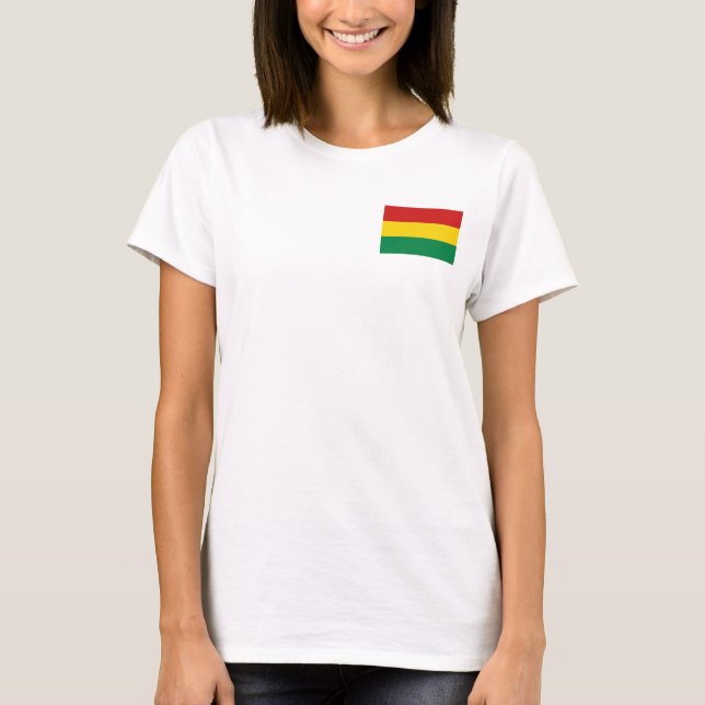 Camiseta de la bandera y mapa de Bolivia (Anverso)