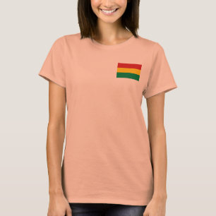 Camiseta de la bandera y mapa de Bolivia