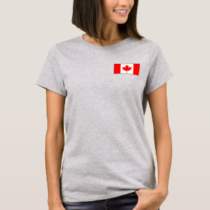 Camiseta de la bandera y mapa de Canadá