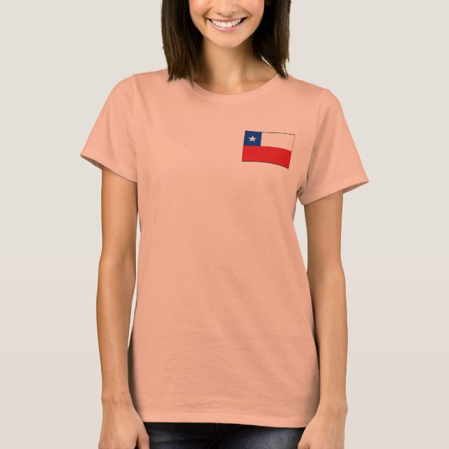 Camiseta de la bandera y mapa de Chile (Anverso)
