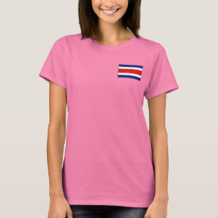 Camiseta de la bandera y mapa de Costa Rica