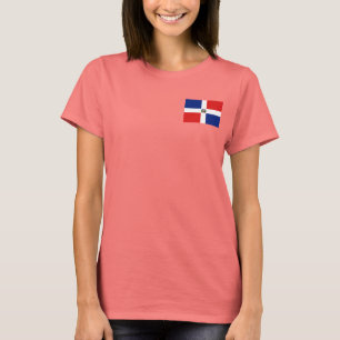 Camiseta de la bandera y mapa de la República Domi