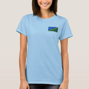 Camiseta de la bandera y mapa de las Islas Salomón