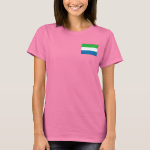 Camiseta de la bandera y mapa de Sierra Leona