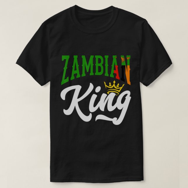 Camiseta de la bandera zambiana zambiana de Zambia (Diseño del anverso)