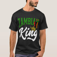 Camiseta de la bandera zambiana zambiana de Zambia
