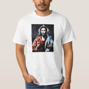 Camiseta de la bendición de El Greco Cristo