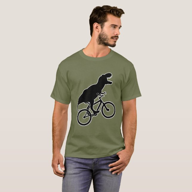 Camiseta de la bici de montaña de T-Rex (Anverso completo)