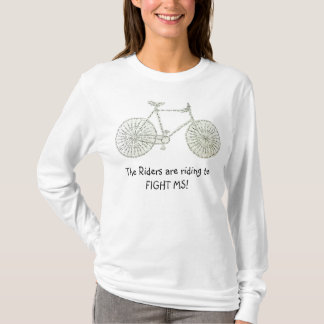 Camiseta de la bici del ms de la lucha