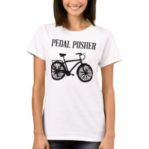 Camiseta de la bicicleta del empujador de pedal
