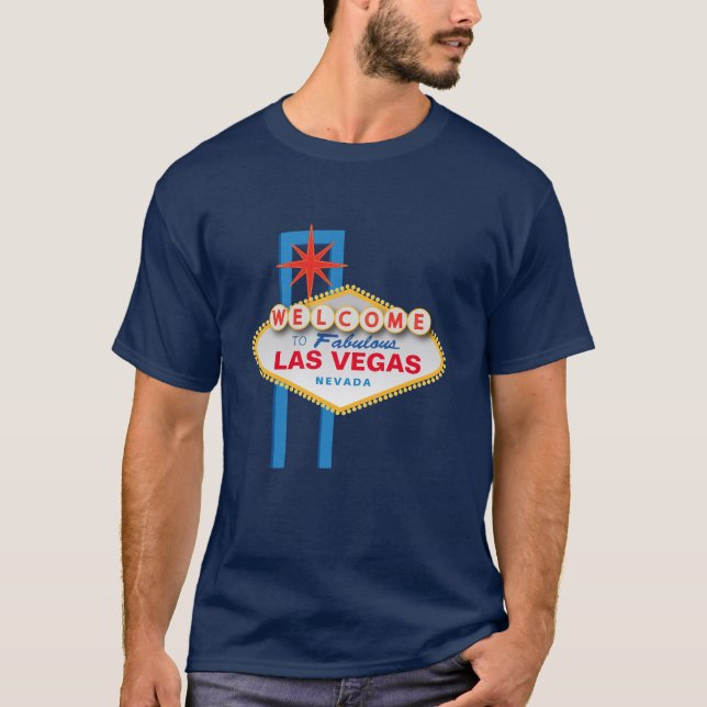 Camiseta "Dé la bienvenida muestra icónica de Las Vegas a (Anverso)