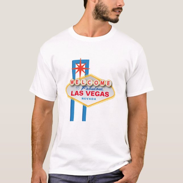 Camiseta "Dé la bienvenida muestra icónica de Las Vegas a (Anverso)