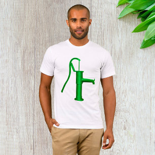 Camiseta de la bomba de agua verde para hombres