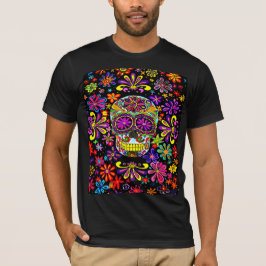 Camiseta De La Calavera Del Azúcar