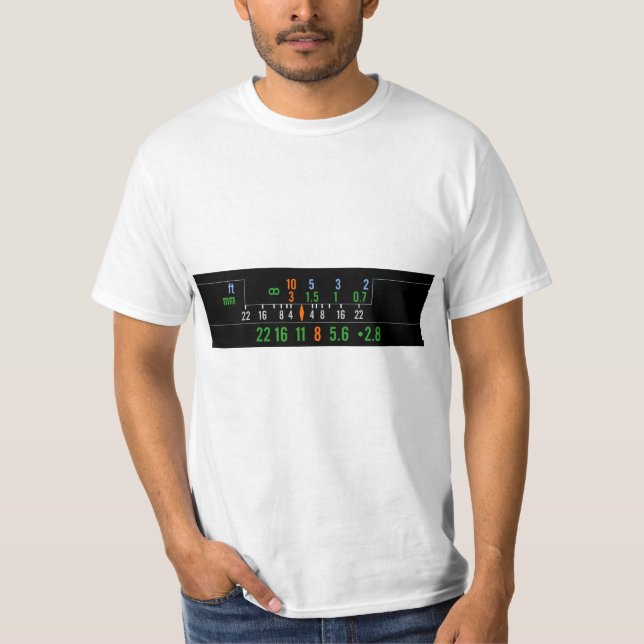 camiseta de la cámara de la distancia hiperfocal (Anverso)