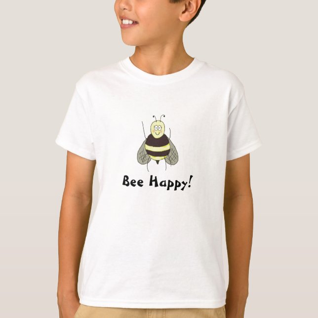 Camiseta de la camiseta Bee Happy Kerra Lindsey Ch (Anverso)