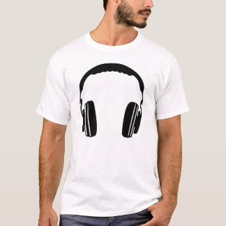 camiseta de la camiseta de las auriculares de los