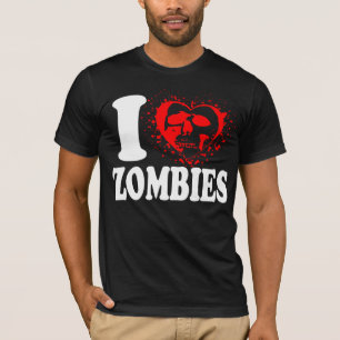 camiseta de la camiseta de los zombis del corazón