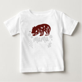 Camiseta de la camiseta del bebé blanco Mama Bear