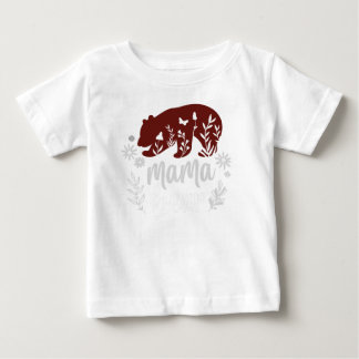 Camiseta de la camiseta del bebé blanco Mama Bear