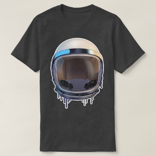 Camiseta de la camiseta del casco espacial con mer (Diseño del anverso)